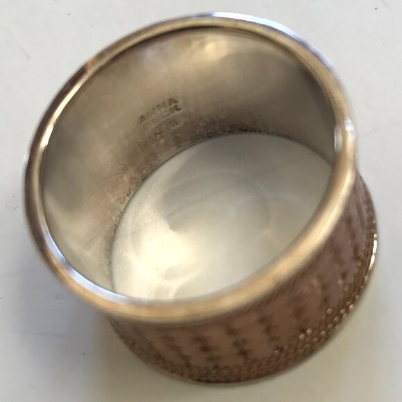 Anna Beck Classic Band Ring Womens 10 Two Tone 18K Gold .925 Sterling Silver - Picture 7 of 11